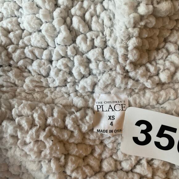 The Children’s Place Little Girl Jacket size XS (4) Full Zip Hoodie Fleece Blue - Picture 3 of 7